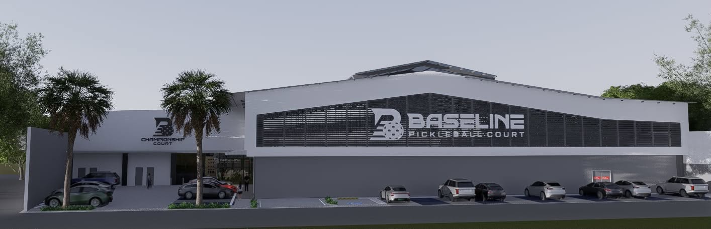 Baseline Pickleball Court facade render